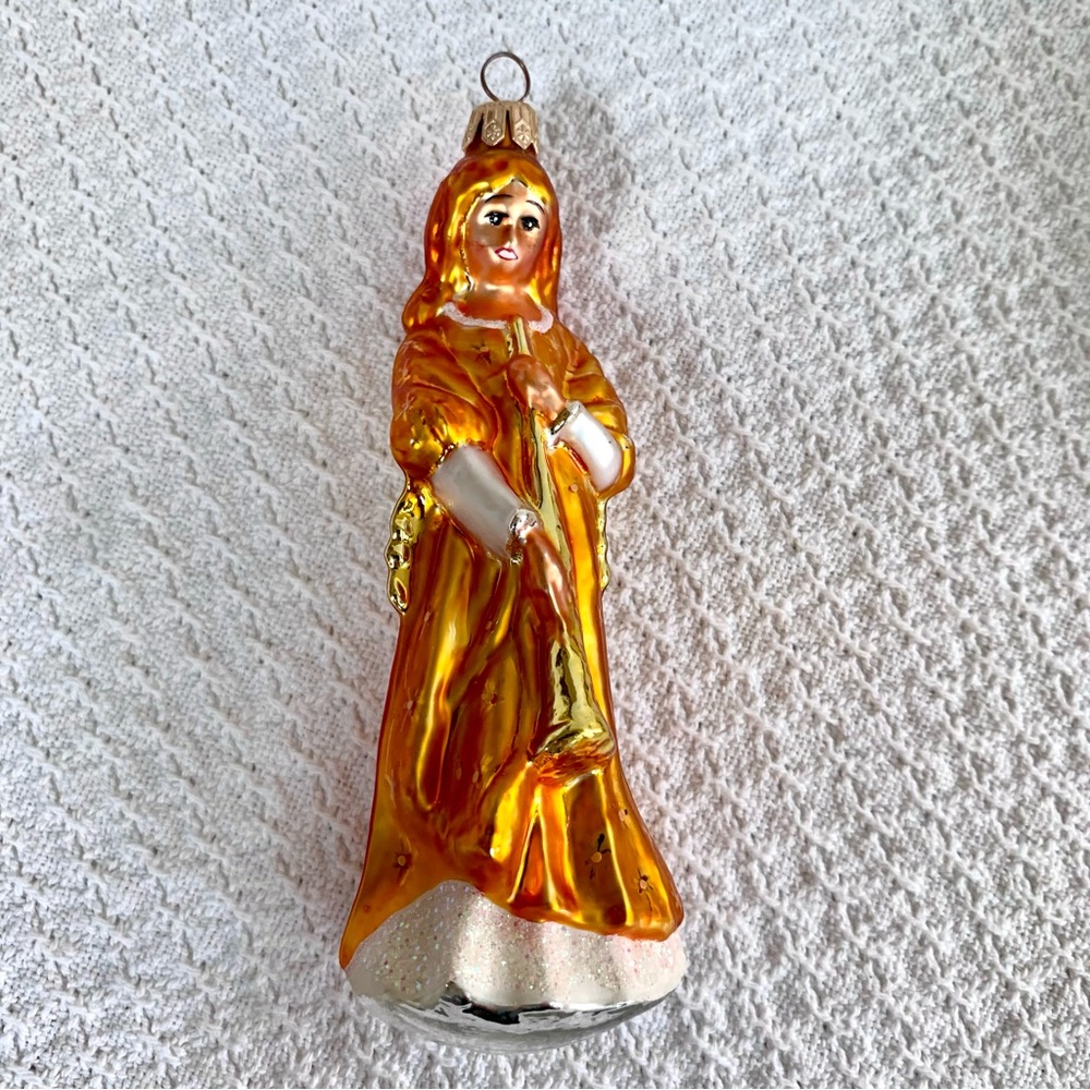 Christopher Radko “Heavenly Trumpet” Glass Ornament, Angel with Trumpet